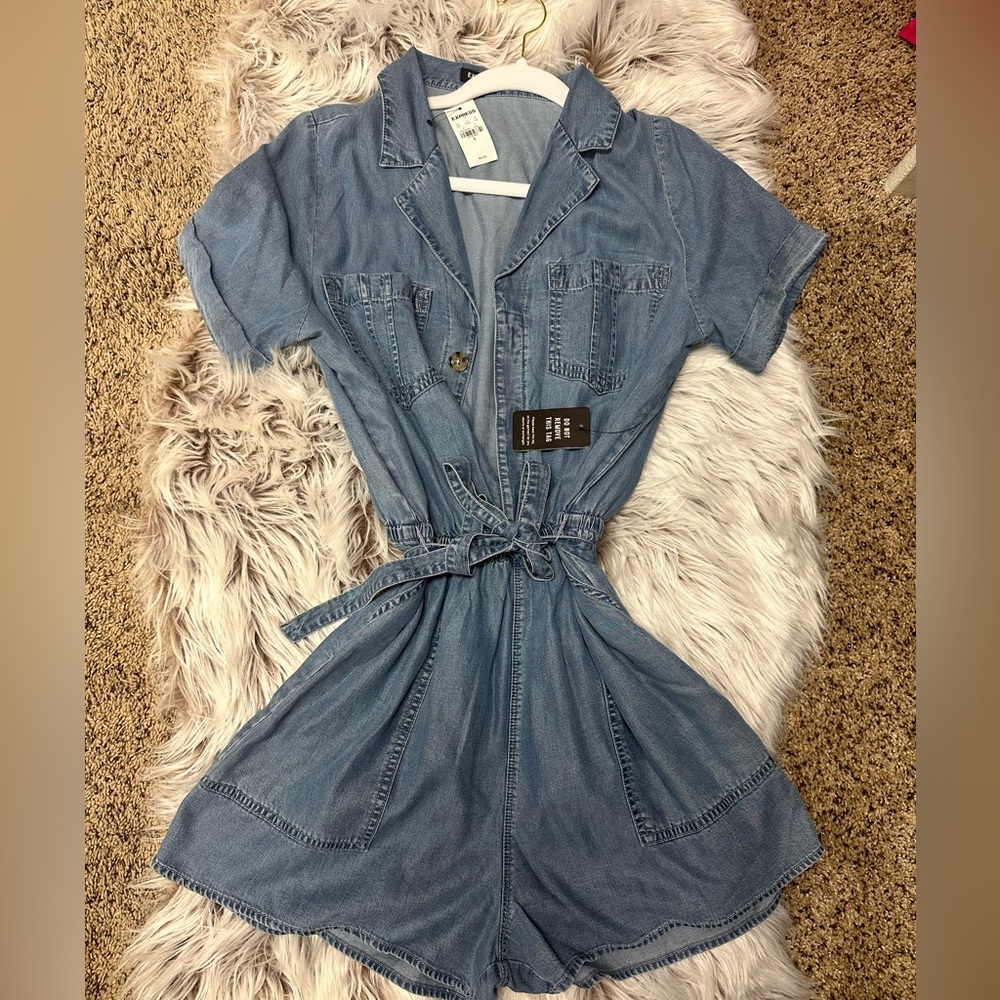 GUESS Jean Romper size SMALL- NEW WITH TAGS